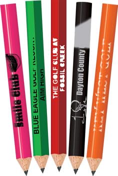 Graphite Misprint Golf Pencils - Round And Hexagon Wood, Pre-Sharpened No-Eraser Design With 2 Hb Lead - Ideal School Supplies A